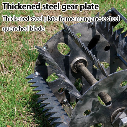 Thickened Wheel Weeding Tool Hand Pushed Hoe Wheel Weeders Widened Sawtooth Loosening Tools Portable Agriculture Garden Tools