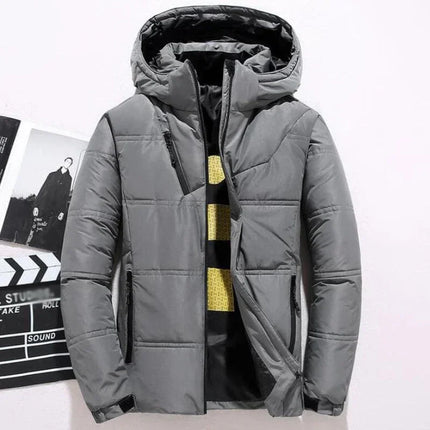-20 Degree Down Jacket Male Winter Parkas Men White Duck Down Jacket Hooded Outdoor Thick Warm Padded Snow Coat Oversize M-4XL