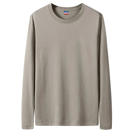 Fast Delivery T-Shirts Men Long Sleeves Tee Tops Male Autumn Plain Cotton T-shirts Plus Size 4XL 5XL Undershirts Man Clothing