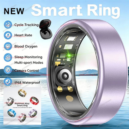 Colorful Smart Ring Women Men Blood Pressure Heart Rate Monitoring IP68 Waterproof 100+Sport Mode Super Light Smartring 2026 New