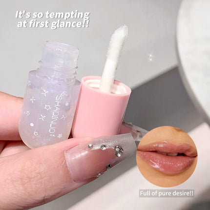Shimmery Glitter Moisturizing Lip Gloss Set 6 Colors Highly Pigmented Fine Shine Long Wear Cute Lipgloss Set