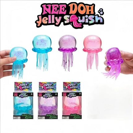 Squishies Nee Doh Medusa, Juguete Sensorial de Agua, Juguete Antiestrés de Gel Suave para Apretar