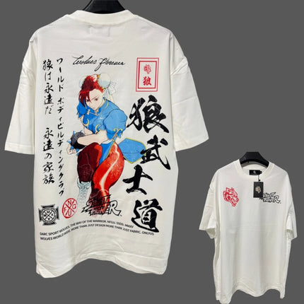 JAPAN BUSHIDO Anime Printed Men T-shirt City Fitness Training Sportswear Loose Casual Crewneck Men's T Shirts Couples Cotton Tee