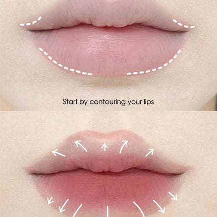 Light sweet and soft fog lipliner outlines the lip shape, lasting, not easy to fade, not take off makeup, nude pink lip liner