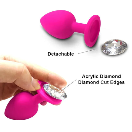 S/M/L Anal Plug Butt Vibrator Women/Men Soft Silicone Detachable Erotic Bullet Anal plug Bullet Gay Sex Toys for Adults Sex toy