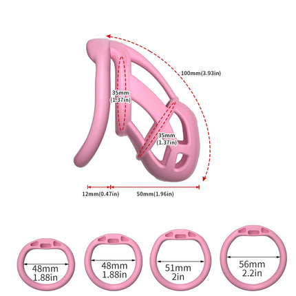 Male Chastity Cage Device Lock Belt Set Flat And Curved Rings ABS Material Removable Metal Lock Training Urethral Opening