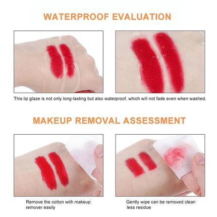 12 Color Non-stick cup Velvet Satin Gloss Lip glaze Mist Liquid matte lipstick Waterproof long-lasting color liquid