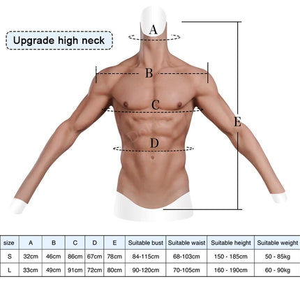 Dokier Silicone Realistic False Fake Muscle Belly Body for Cosplayers Artificial Simulation Muscle Chest Man Crossdressers - TOYS-SUCE