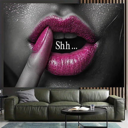 Lipstick Lady Art Digital printing polyester wall tapestry suitable for use in living rooms bedrooms offices bars party