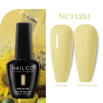 NAILCO 131Colors TPO FREE HEMA Vernis Semi Permanent UV Varnish Gel Nail Polish Nails Art Gel Manicure TOP BASE Varnish Hybrid