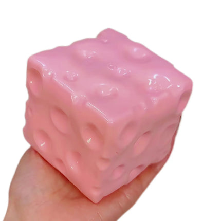 Kawaii Strawberry Milk Cheese Mochi Squishy 7cm Flour Fidget Squeeze Slow Rebound Stress Relief Toy Kids Adults Party Gifts