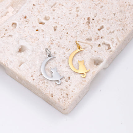 5pcs/Lot Stainless Steel Hollow Animal Cat Or Dog Claw Charm For DIY Necklace Bracelet Earrings Jewelry Accessories Pendants