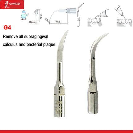 Original Woodpecker Dental Scaler Tips Ultrasonic Scaling Tip G1 G2 G3 G4 G5 G6 G7 G8 Fit For EMS UDS