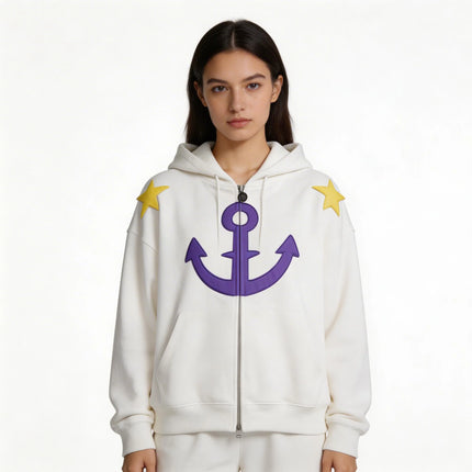 Jojo Bizarre Adventure Zip Up Hoodies Oversized Mens Womens Star Design Zip Hoodie Harajuku Y2k Hip Hop Couple Street Sweatshirt