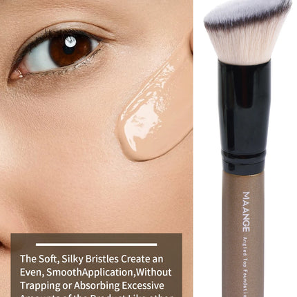 MAANGE 2pcs Foundation Makeup Brushes Paper Box Flat Head Oblique Head Makeup Brush Powder Blusher Portable Soft Brushes Makeup