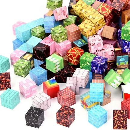 Magnetic Building Blocks Model DIY Assembly Toy Building Blocks STEM Educational Sensory Toys Mine World Magnet Cube Gifts