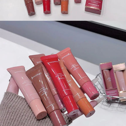 Lip Glowy Lightweight Hydration Balm Shea Butter Glaze Craze Tinted Polypeptide Lip Gloss Serum Fruit Donut Lip Oil Care