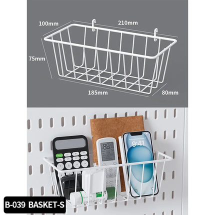 Nordic-Style Wall-Mounted Storage Pegboard: Drill-Free Headphone & Keyboard Stand for Gaming/Study Rooms, Also for Display