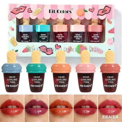 Moist Smooth Ice Cream Dyed Lipstick - Easy To Color Long-lasting Sweatproof No Cup Staining MakeupEssential Ice Cream Liptint
