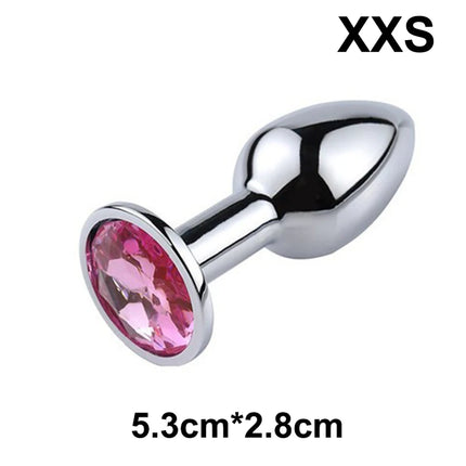 Metal Anal Plug Butt Diamond Plug Sexy Toy Gem Base Beginner Butt SM Toys For Women Men Couples Adult Game Anal Adult Products