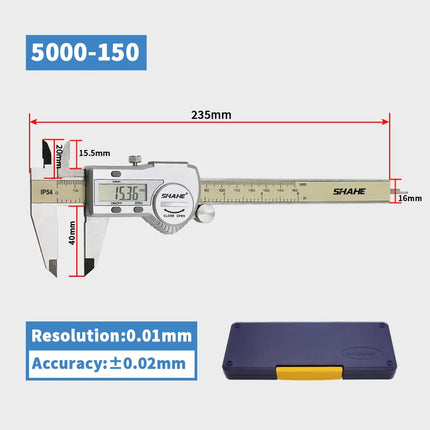 Shahe Digital Vernier Caliper Gauge Paquimetro Electronic Digital Caliper Paquimetro Digital 150 MM Measuring Tool