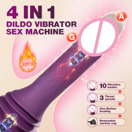 Y-Pao 4 in 1 Sex Machine for Women Thrusting Dildo Vibrador Heating G Spot Vaginal Massager Suction Cup Adult Sex Toys for Women
