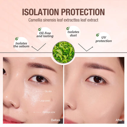 Der.J 20ml Zero Pore Smooth Skin Face Base Makeup Primer Bright Oil-free Long-lasting UV Isolation Protection