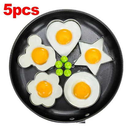 Premium Stainless Steel Heart-Shaped Fried Egg Mold-Ideal Omelette Ring & Must-Have Kitchen Accessory Gadget kitchen accessories