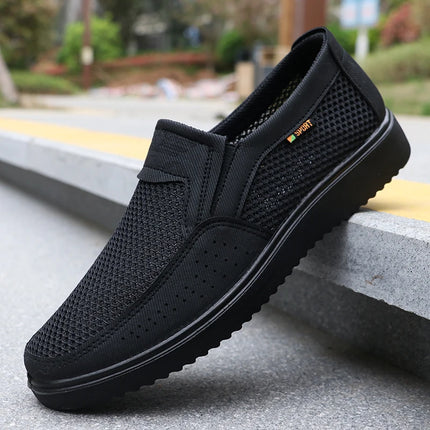 Men's Breathable Slip-On Casual Shoes - Lightweight Low-Top Walking Sneakers, Suitable for Outdoor Activities, Fishing, Parks, and Exercise, Brown Mesh Fabric, Rubber Sole, Comfortable for All Seasons, Outdoor Footwear | Low-