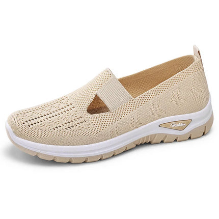 2025 New Mesh Women Vulcanized Shoes High Quality Women Sneakers Slip On Flats Shoes Women Loafers Plus Size 42 Walking Flat