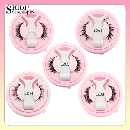 3D Fluffy Mink Magnetic Lashes Kit - 1 Pair Winged Anime Natural False Eyelash Extension No Glue Needed Magnet Band Makeup Tool