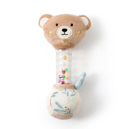 Cotton Bear Baby Rattle – Soft Crystal Material, Transparent Bell Tube, Portable Sensory Toy for Sight, Sound & Touch Gift