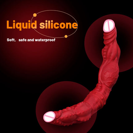 Huge Thick Anal Plug Dildo Double-headed Dick Lesbian Adult Sex Toys Realistic Penis Vagina Clitoris Massage Sexy Veins Design