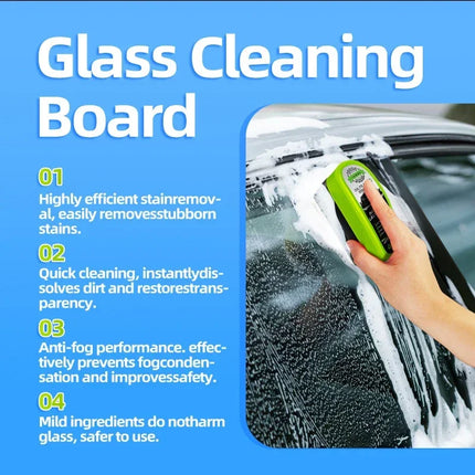Car Glass Oil Film Remover Automotive Glass Sponge Cleaning Brush Front Inner Windshield Glass Oil Film Cleaner For Car Cleaning
