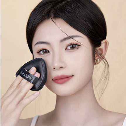 Black Air Cushion Foundation Puff High Elastic Soft Makeup Blender Applicator Sponge Wet Dry Dual Use And Storage Box
