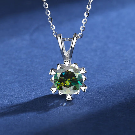 Sterling Silver 925 Moissanite Pendant Necklace For Women Trendy Design D Color VVS Pass Diamond Test Jewelry Gift GRA