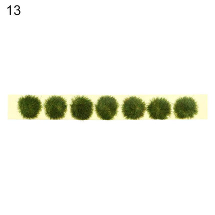 1Set Miniature Flower Cluster Garden Decor DIY Grass Tufts Building Layout Static Scenery Model 9*1*0.6cm Durable Sand Table