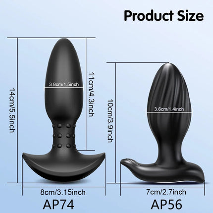 APP Control Rotation Butt Plug Anal Vibrator for Men Women 360° Wiggle Prostate Massager Anal Plug for Gay Sex Toy for Men