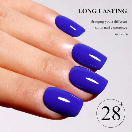 QAZIXU 10ml Klein Blue Nail Polish Gel Soak Off UV LED Manicure Semi-Permanent Nail Art Varnish For Salon & Home Pure Gel Polish