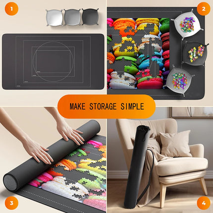 Puzzle Storage Blanket Children Puzzle Toys Multiple Specifications with Bag Portable Parent-child Early Education Gifts