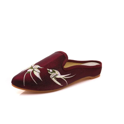 Chinese Style Summer Harajuku Slippers Women Shoes for Women Fashion Casual Vintage Embroidery Ethnic Style Streetwear