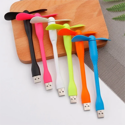 USB Small Fan Flexible Bendable Mini Fan For Power Bank Laptop PC Charger Portable Hand Cooling Fans For Computer Summer Gadgets