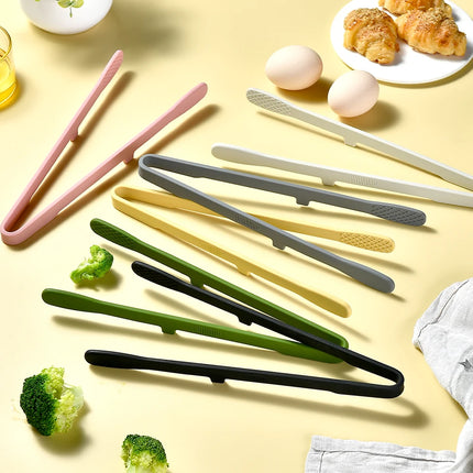 1Pc Silicone Grill Tongs Non-Stick Food Bread Clip Heat Resistant BBQ Salad Cooking Serving Clamp Steak Pasta Clip For Kitchen