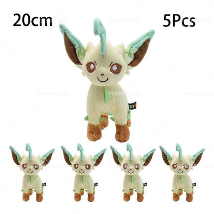 Wholesale Pokemon Plush 5Pcs/Lot Mimikyu Caterpie Oddish Garchomp Phantump Umbreon Sylveon Stuffed Animal Peluche Christmas Gift