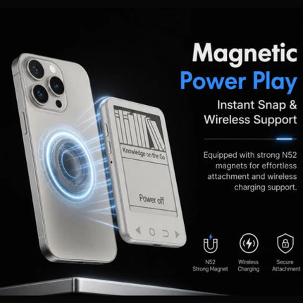 KAICONN S1 E-Book Reader Ink Screen Magnetic Lightweight 3.52Inches Ultrathin Magnetic Portable E-Book Readers 128MB