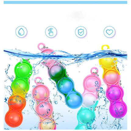 10/30/80PCS for Kids Adult Bulk Pop Keychain Sensory Fidget Toys Bubble Stress Relief Toys Party Favors Classroom Students Gifts