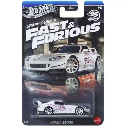 2026 New Hot Wheels Hnr88 Silver Series 25Th Fast & Furious Tokyo Drift Set Nissan/Monter Carlo/Road Runner 1:64 Diecast Car Model Authentic Holiday Birthday Gift