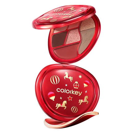 COLORKEY [Year of the Horse Limited Edition] Water Mist Lip Glaze Set Unique Gift Box  Matte Velvet Lipstick Eyeshadow Makeup