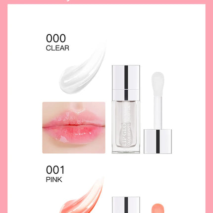 Crystal Jelly Moisturizing Lip Oil Plumping Lip Gloss Makeup Sexy Plump Lip Glow Oil Tinted Lip Plumper