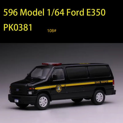 596 1/64 Scale E350 Explorer Suburban Tahoe Model Die-cast Alloy Car Model Collectible Decorative Ornament